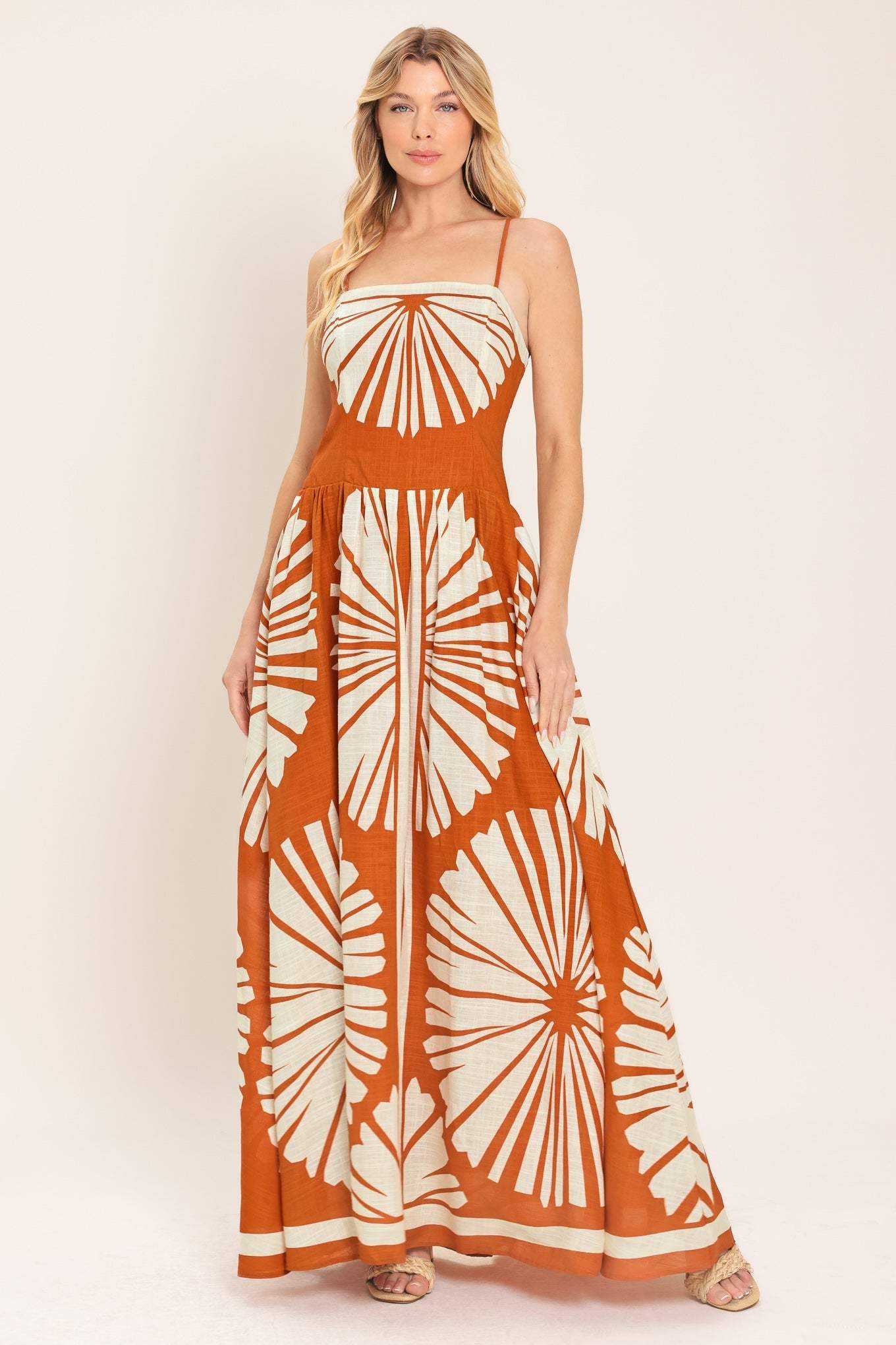 SAFFRON SHORES WOVEN MAXI DRESS