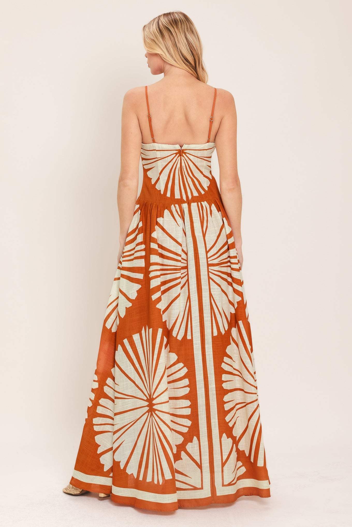 SAFFRON SHORES WOVEN MAXI DRESS