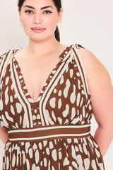 SPICED TERRAIN WOVEN MAXI DRESS