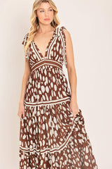 SPICED TERRAIN WOVEN MAXI DRESS
