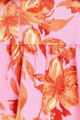 PINK BLOOM WOVEN MINI DRESS - Flying Tomato - Flyclothing LLC