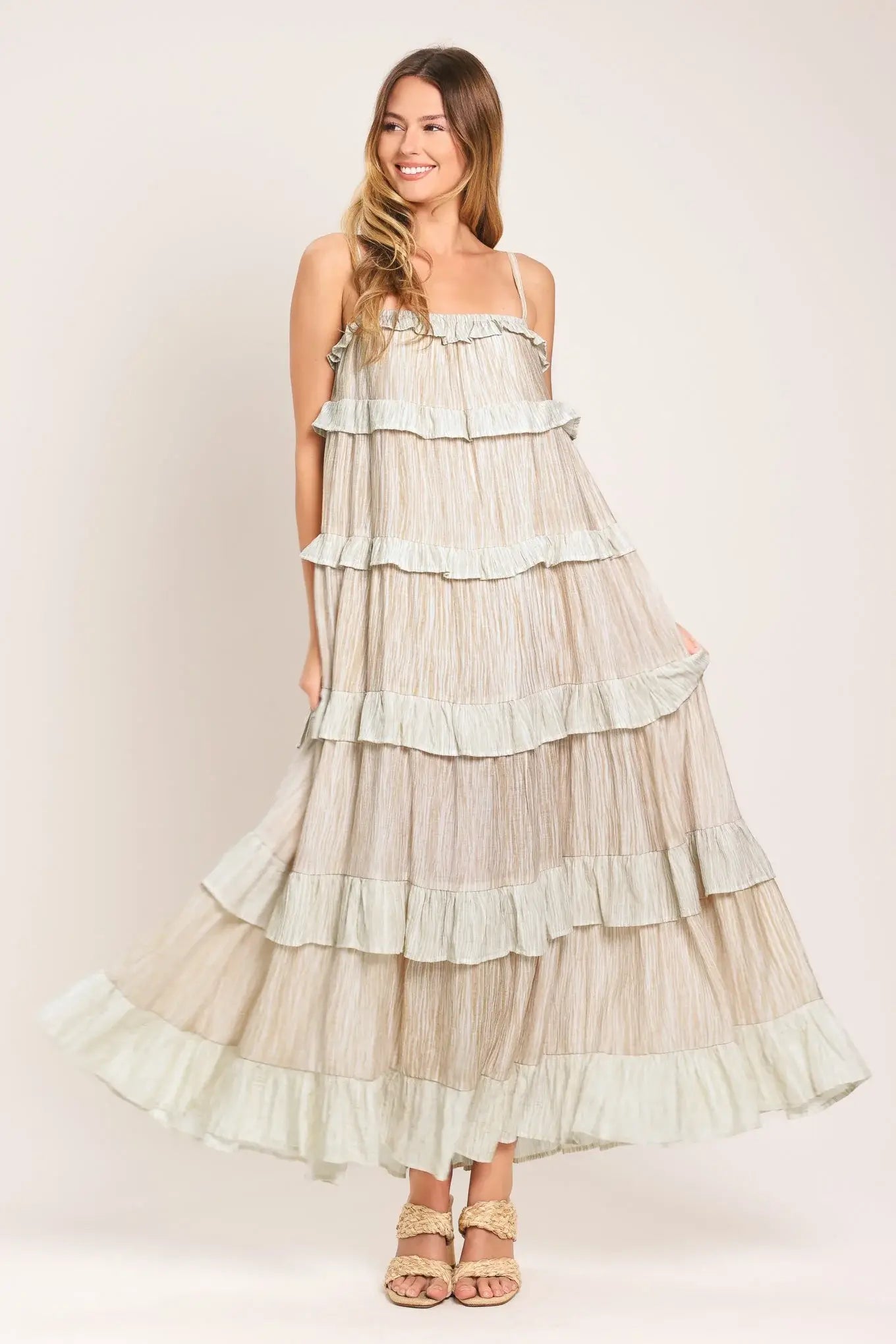 DUNE SERENA WOVEN MIDI DRESS - Flying Tomato - Flyclothing LLC
