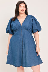 SOFT GIRL DENIM MINI DRESS - Flying Tomato - Flyclothing LLC