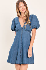 SOFT GIRL DENIM MINI DRESS - Flying Tomato - Flyclothing LLC