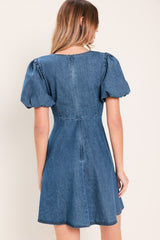 SOFT GIRL DENIM MINI DRESS - Flying Tomato - Flyclothing LLC