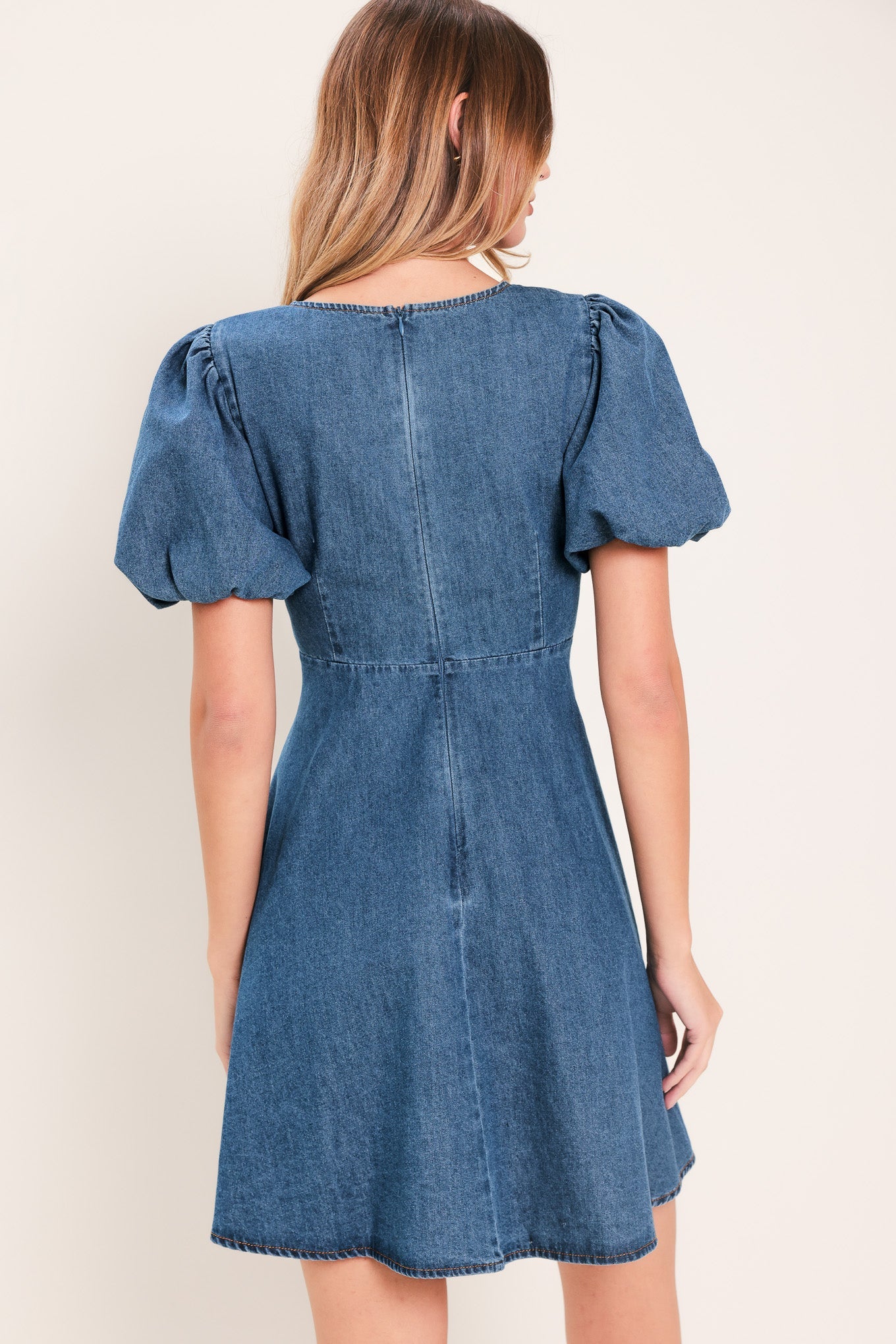 SOFT GIRL DENIM MINI DRESS - Flying Tomato - Flyclothing LLC
