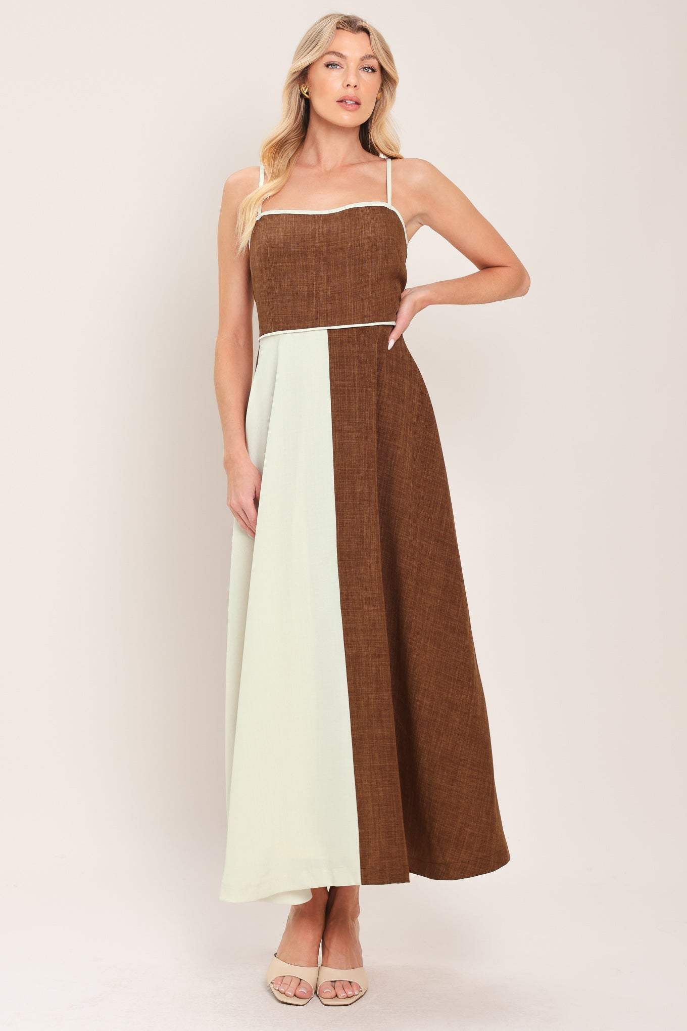 SIENNA FORM WOVEN MIDI DRESS