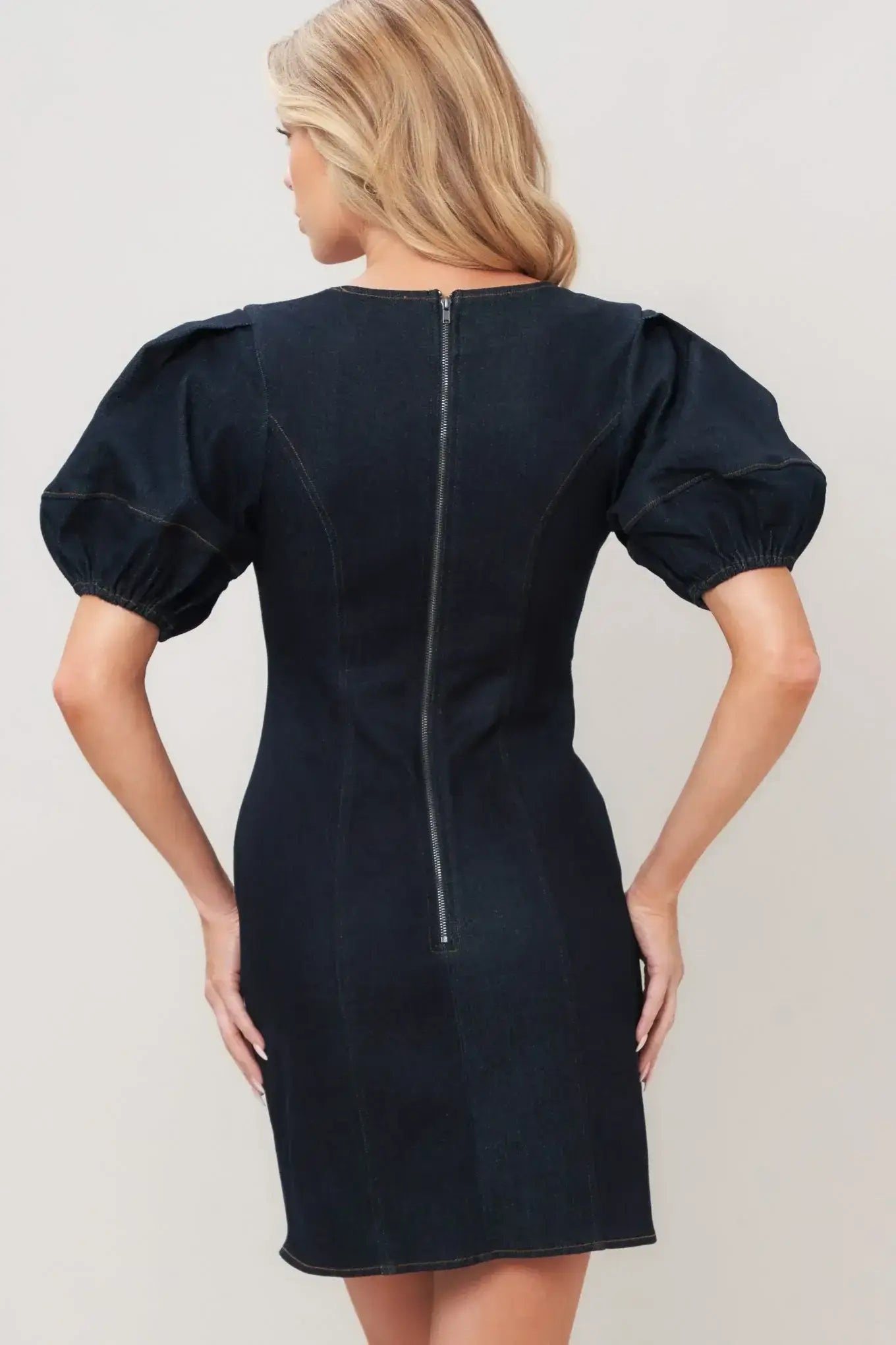 MIDNIGHT FEMME WOVEN MINI DRESS - Flying Tomato - Flyclothing LLC