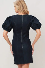 MIDNIGHT FEMME WOVEN MINI DRESS - Flying Tomato - Flyclothing LLC