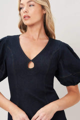 MIDNIGHT FEMME WOVEN MINI DRESS - Flying Tomato - Flyclothing LLC