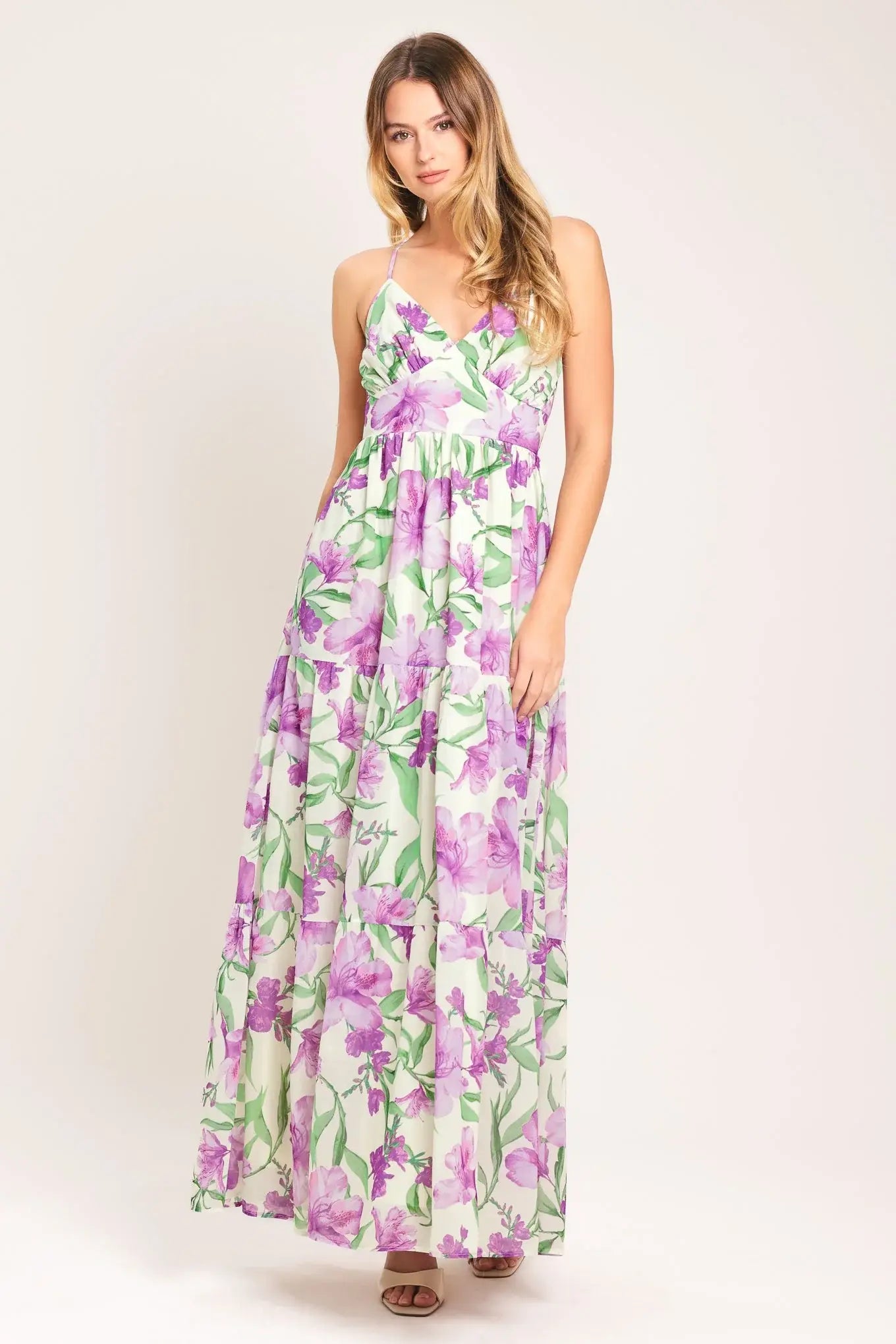 GARDEN SWEETHEART WOVEN MAXI DRESS - Flying Tomato - Flyclothing LLC