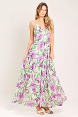 GARDEN SWEETHEART WOVEN MAXI DRESS - Flying Tomato - Flyclothing LLC