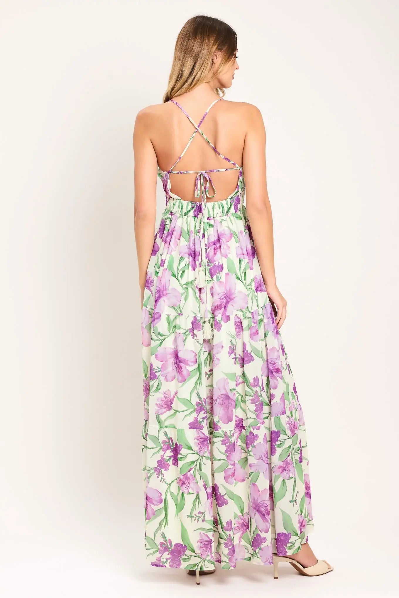 GARDEN SWEETHEART WOVEN MAXI DRESS - Flying Tomato - Flyclothing LLC