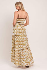 DAINTY FLORA WOVEN MAXI DRESS - Flying Tomato - Flyclothing LLC