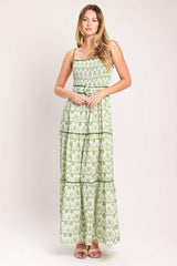 DAINTY FLORA WOVEN MAXI DRESS - Flying Tomato - Flyclothing LLC