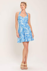 BLUE LAGOON CHIC WOVEN MINI DRESS - Flying Tomato - Flyclothing LLC