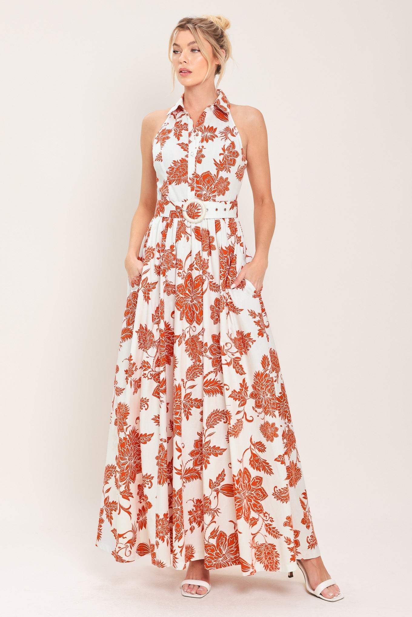 PORTOFINO SUN WOVEN MAXI DRESS - Flying Tomato - Flyclothing LLC