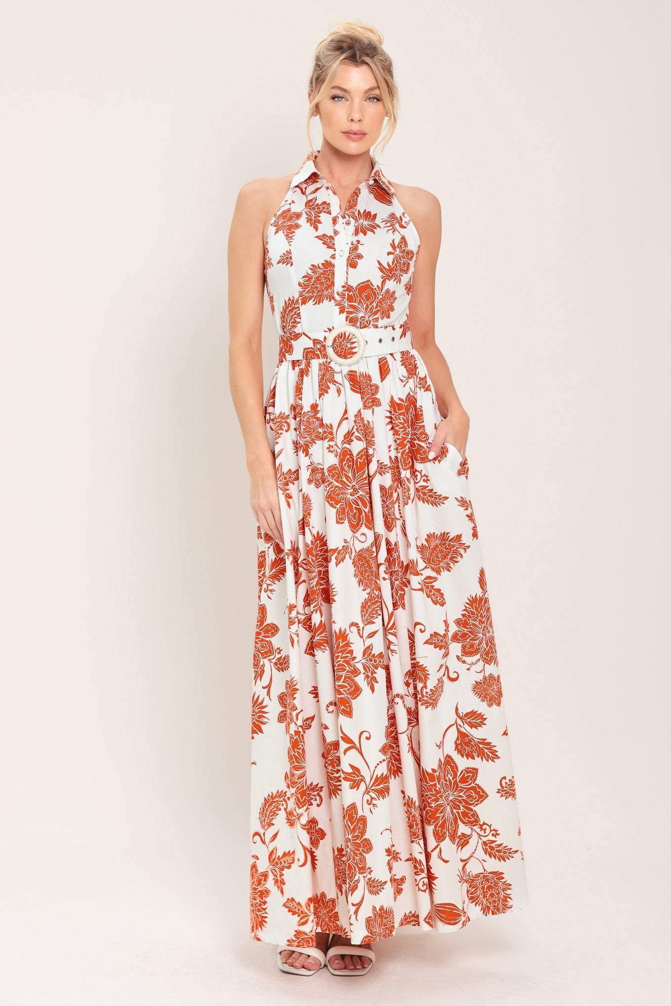 PORTOFINO SUN WOVEN MAXI DRESS - Flying Tomato - Flyclothing LLC