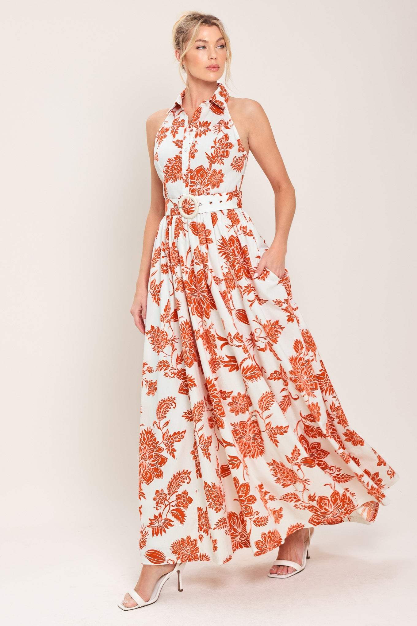 PORTOFINO SUN WOVEN MAXI DRESS - Flying Tomato - Flyclothing LLC