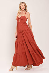 AMBER WAVE WOVEN MAXI DRESS - Flying Tomato - Flyclothing LLC