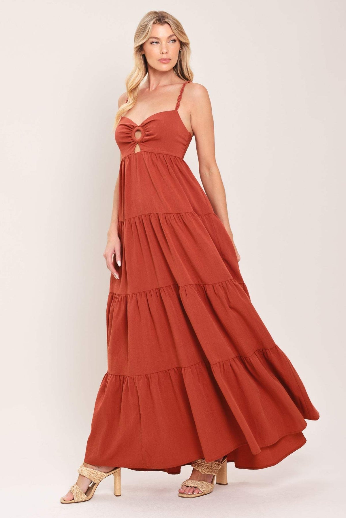AMBER WAVE WOVEN MAXI DRESS - Flying Tomato - Flyclothing LLC