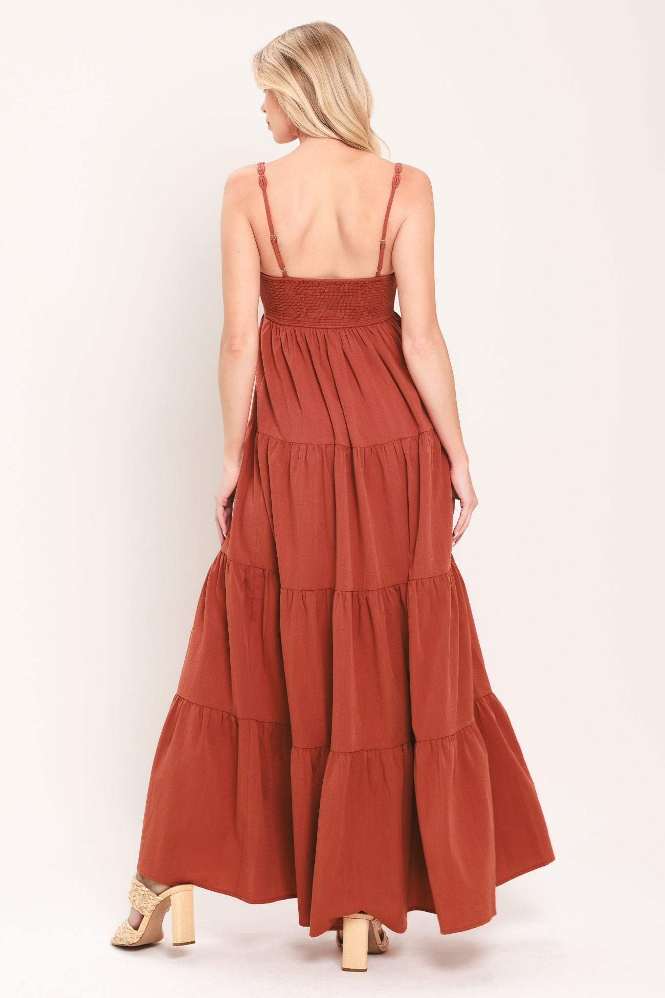 AMBER WAVE WOVEN MAXI DRESS - Flying Tomato - Flyclothing LLC