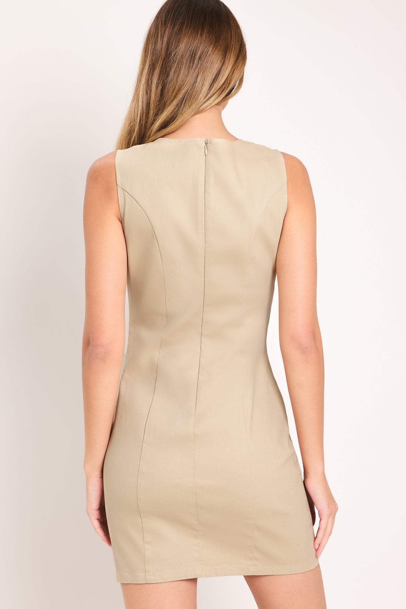 ELEGANT TOUCH WOVEN MINI DRESS - Flying Tomato - Flyclothing LLC