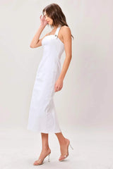 LUXE ESSENCE WOVEN MIDI DRESS - Flying Tomato - Flyclothing LLC