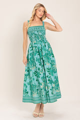 MINT PARADISO WOVEN MIDI DRESS