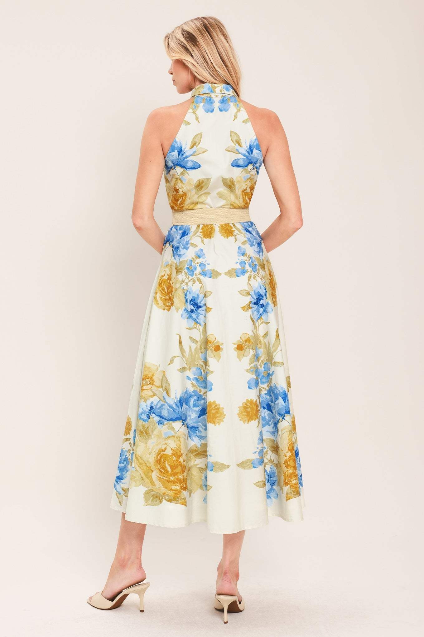 SUNNY DAYDREAM WOVEN MIDI DRESS - Flying Tomato - Flyclothing LLC