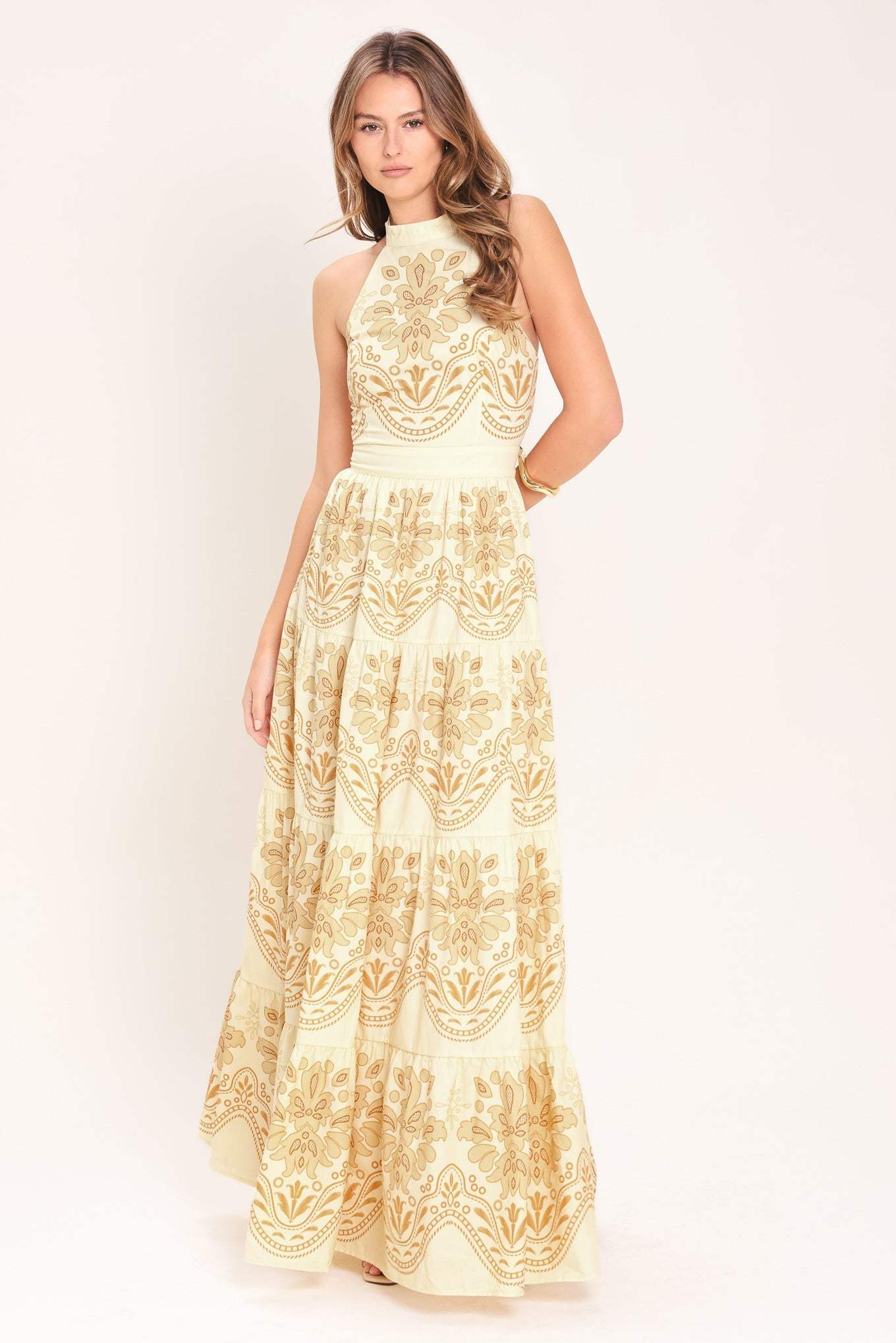 SICILIAN SUMMER WOVEN MAXI DRESS