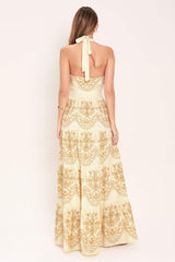 SICILIAN SUMMER WOVEN MAXI DRESS