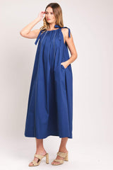 COASTAL EASE WOVEN MIDI DRESS - Flying Tomato - Flyclothing LLC