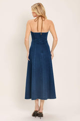 AMERICANA BELLE DENIM MIDI DRESS