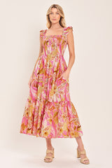 CABANA CRUSH WOVEN MIDI DRESS - Flying Tomato - Flyclothing LLC