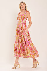 CABANA CRUSH WOVEN MIDI DRESS - Flying Tomato - Flyclothing LLC