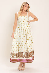 COCONUT GROVE WOVEN MIDI DRESS - Flying Tomato - Flyclothing LLC