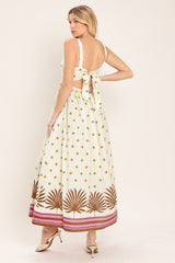 COCONUT GROVE WOVEN MIDI DRESS - Flying Tomato - Flyclothing LLC