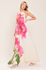 WHISPERING ROSE WOVEN MAXI DRESS