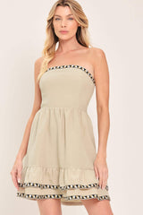 OASIS NIGHTS WOVEN MINI DRESS - Flying Tomato - Flyclothing LLC