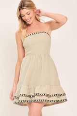 OASIS NIGHTS WOVEN MINI DRESS - Flying Tomato - Flyclothing LLC