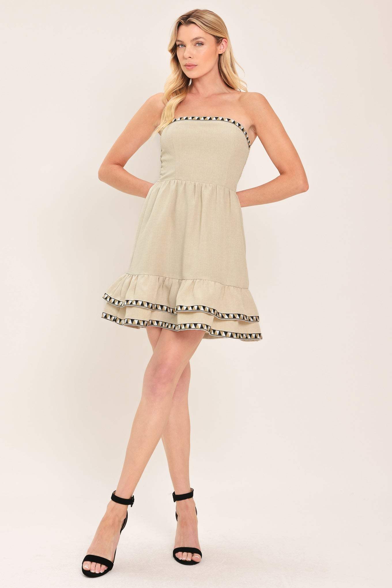 OASIS NIGHTS WOVEN MINI DRESS - Flying Tomato - Flyclothing LLC