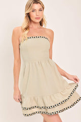 OASIS NIGHTS WOVEN MINI DRESS - Flying Tomato - Flyclothing LLC