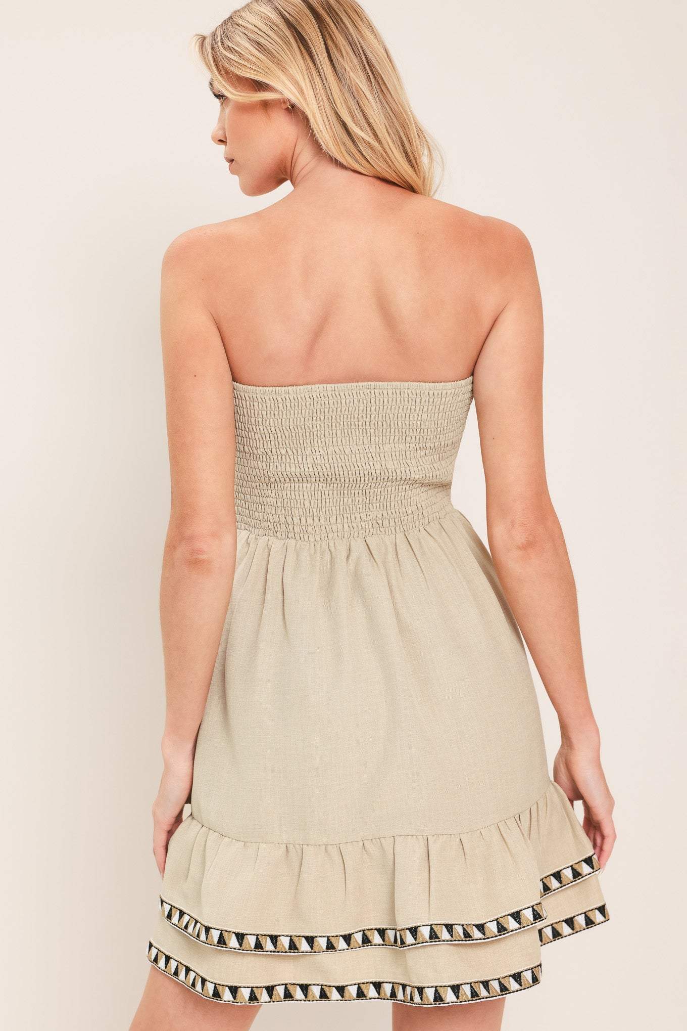 OASIS NIGHTS WOVEN MINI DRESS - Flying Tomato - Flyclothing LLC