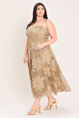SANDY BLOOM FLORAL WOVEN LACE MIDI DRESS - Flying Tomato - Flyclothing LLC