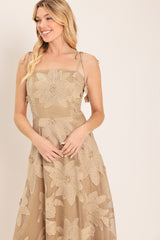SANDY BLOOM FLORAL WOVEN LACE MIDI DRESS - Flying Tomato - Flyclothing LLC