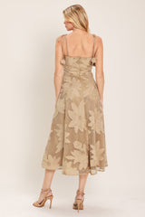 SANDY BLOOM FLORAL WOVEN LACE MIDI DRESS - Flying Tomato - Flyclothing LLC