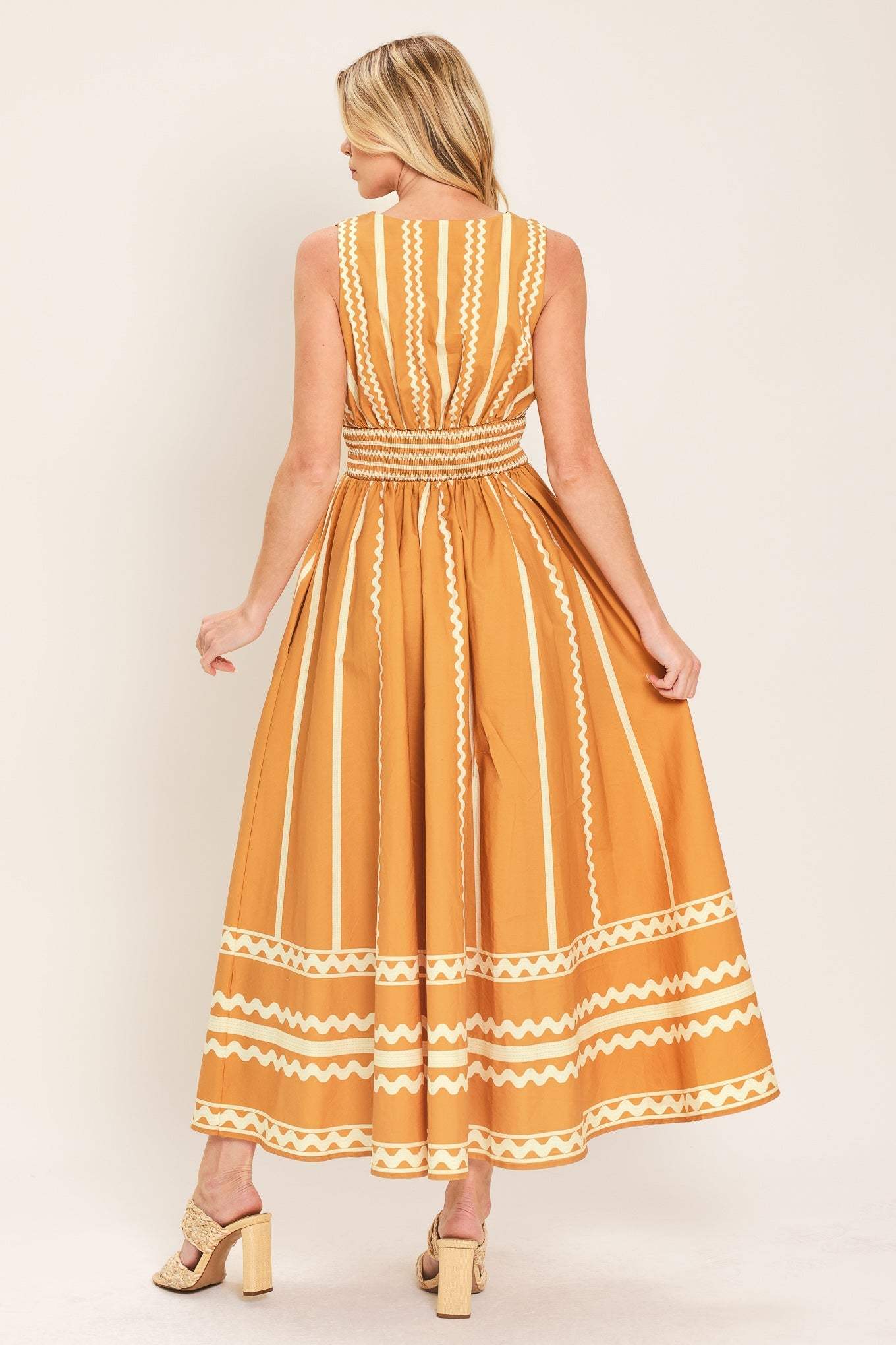 MARIGOLD DREAM WOVEN MIDI DRESS