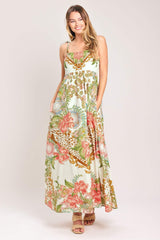 SUMMER OASIS WOVEN ANKLE DRESS - Flying Tomato - Flyclothing LLC