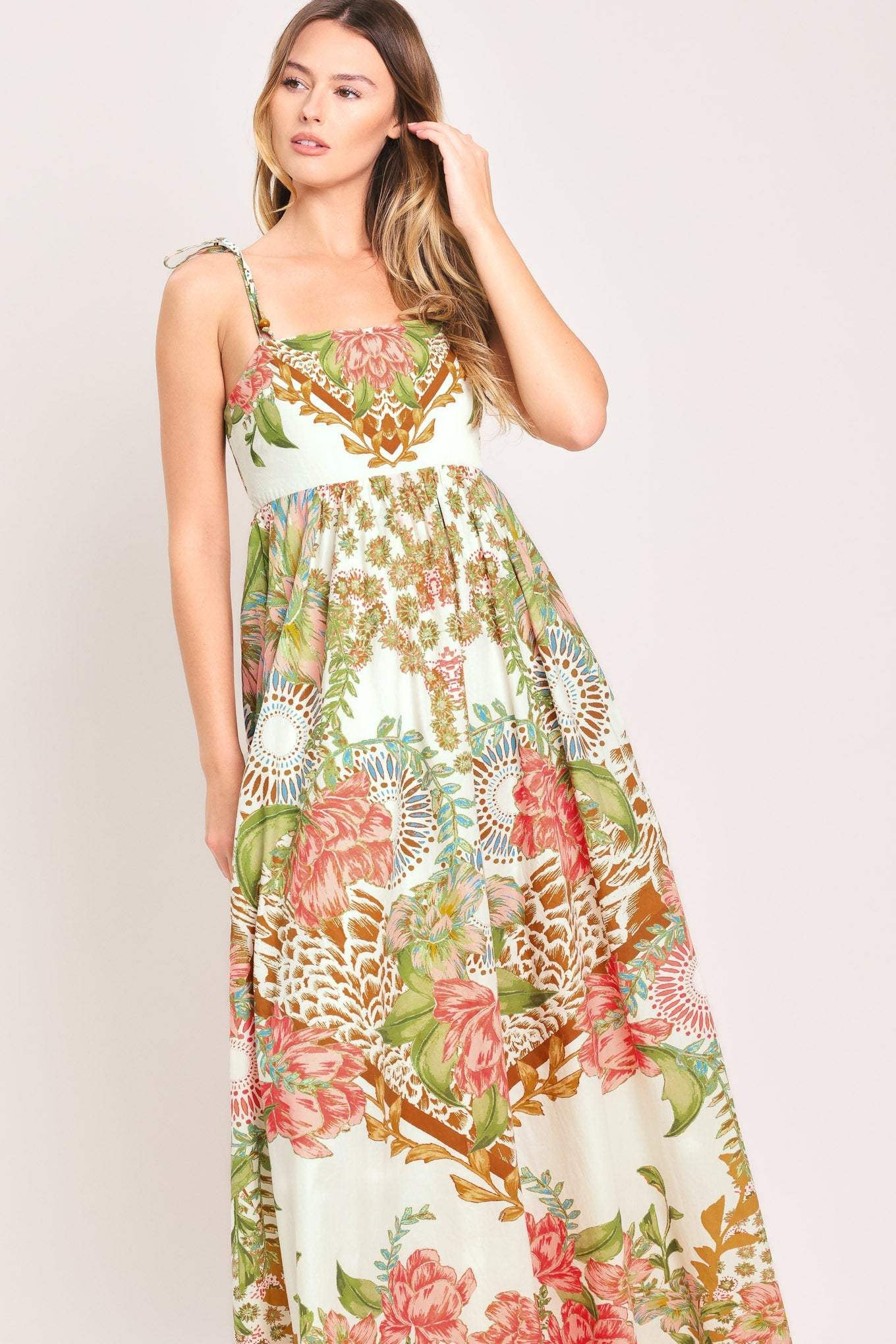SUMMER OASIS WOVEN ANKLE DRESS - Flying Tomato - Flyclothing LLC